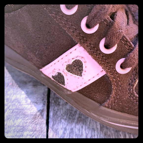 Keds Other - Keds Brown Suede Heart Shoes